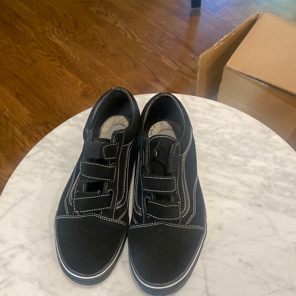 Partially New Black Suede Vans